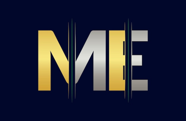 plantilla vectorial de diseño del logotipo de la letra ME