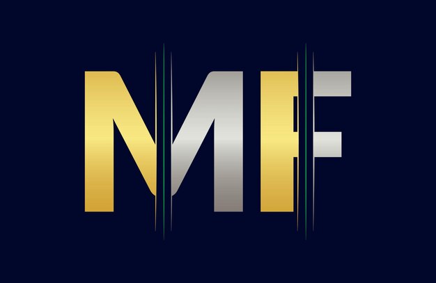 plantilla vectorial de diseño del logotipo de la letra MF