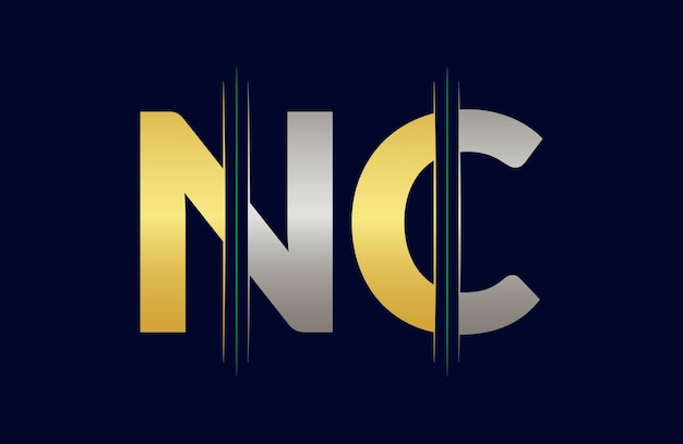 plantilla vectorial de diseño del logotipo de la letra NC