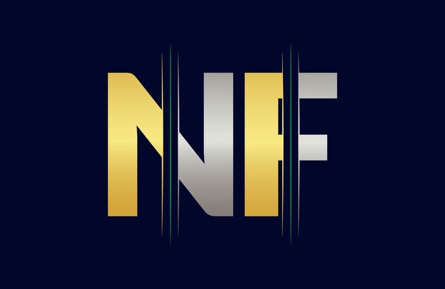 plantilla vectorial de diseño del logotipo de la letra NF