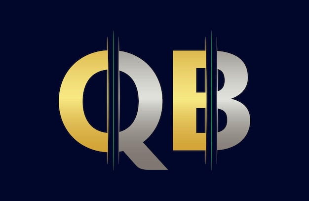 plantilla vectorial de diseño del logotipo de la letra QB