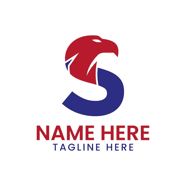 Plantilla vectorial de diseño de logotipo de letra S Eagle