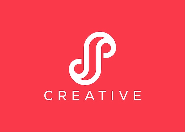 plantilla vectorial de diseño de logotipo de la letra S minimalista logotipo de letra S moderno creativo