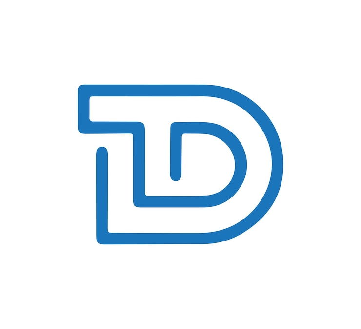 Vector plantilla vectorial de diseño del logotipo de la letra td 4