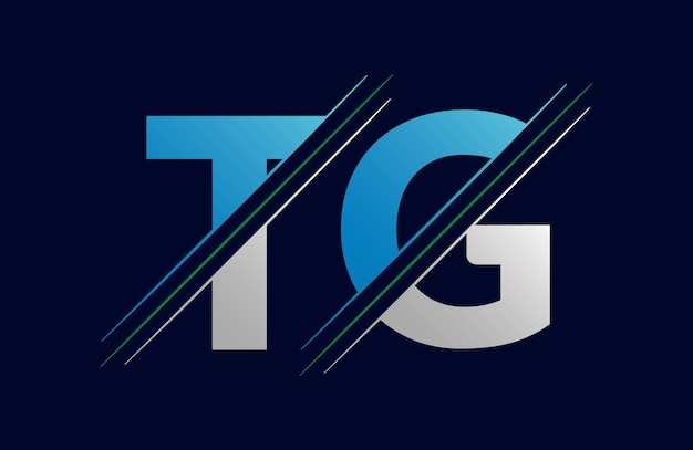 plantilla vectorial de diseño del logotipo de la letra TG