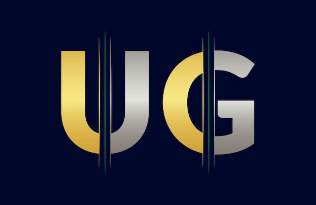 plantilla vectorial de diseño del logotipo de la letra UG