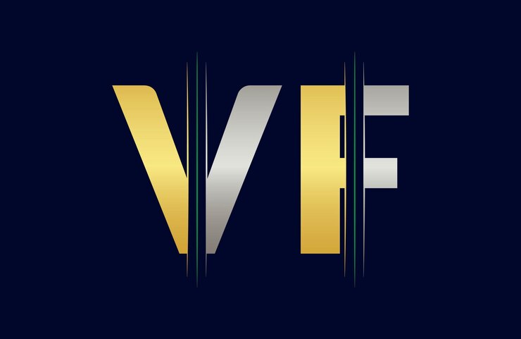 Vector plantilla vectorial de diseño del logotipo de la letra vf