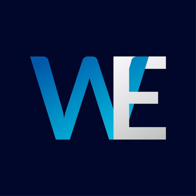 plantilla vectorial de diseño del logotipo de la letra WE