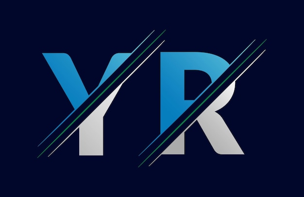 plantilla vectorial de diseño del logotipo de la letra yr