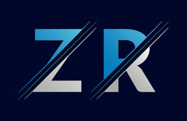 plantilla vectorial de diseño del logotipo de la letra zr
