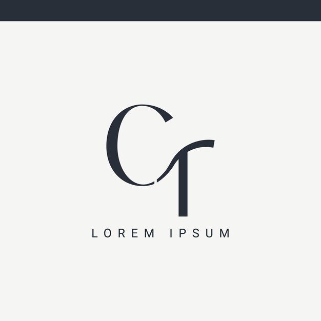 plantilla vectorial de diseño del logotipo de las letras ct y tc