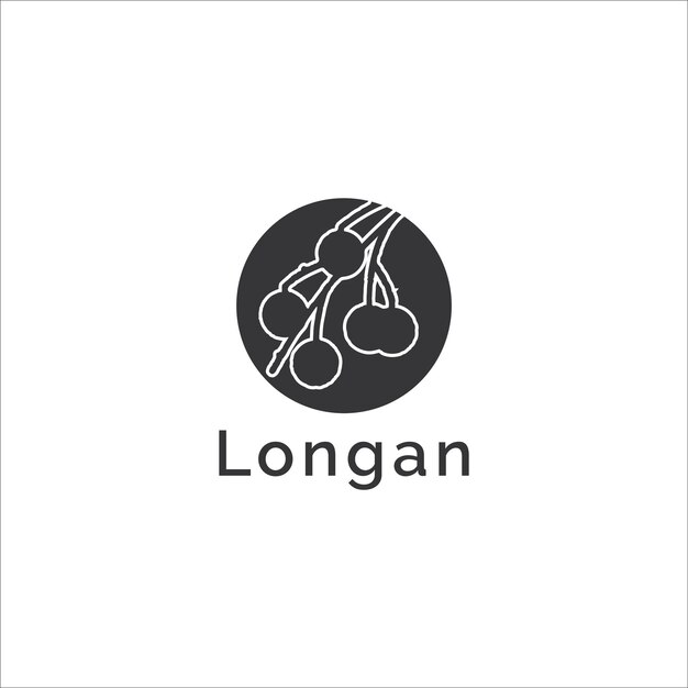 plantilla vectorial de diseño de logotipo longan