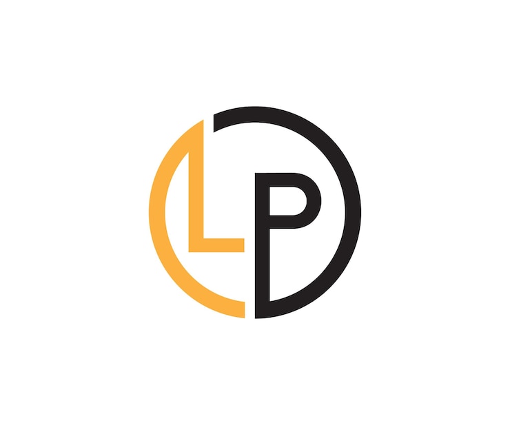 Vector plantilla vectorial de diseño del logotipo de lp