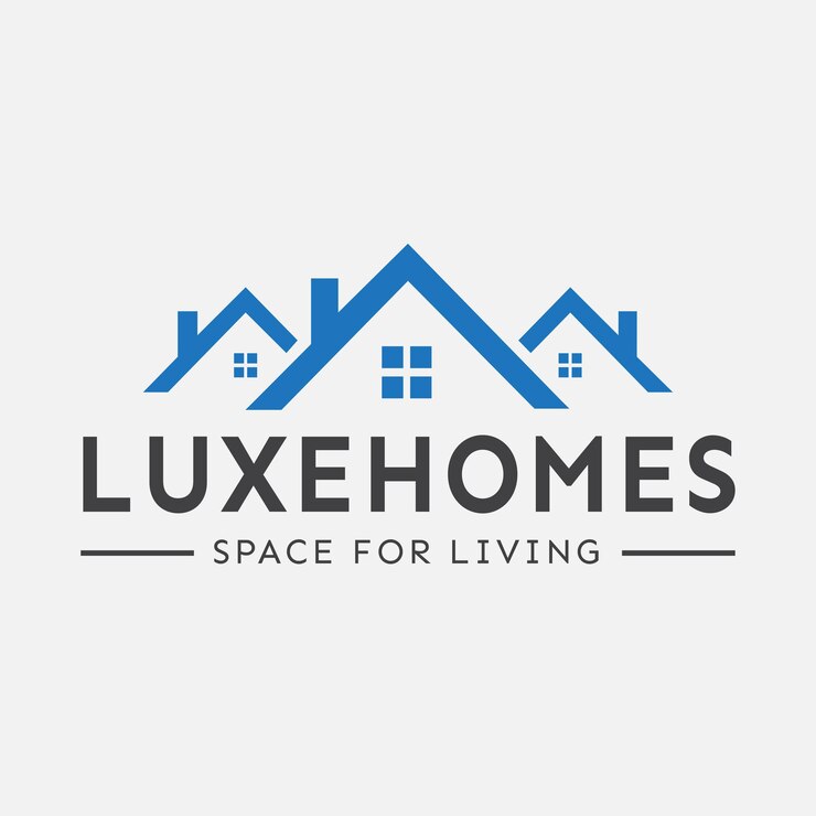 plantilla vectorial de diseño de logotipo de Luxe Homes