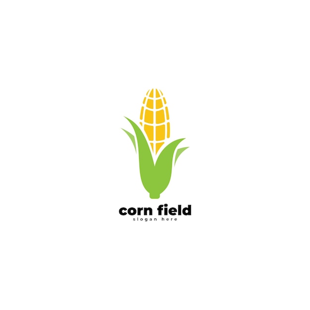 plantilla vectorial de diseño de logotipo de maíz