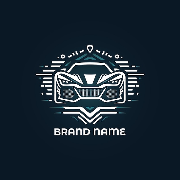 Plantilla vectorial de diseño de logotipo de marca de automóvil Empresa de automóviles moderna Logotipo de servicio de detalles de reparación de alquiler de garaje