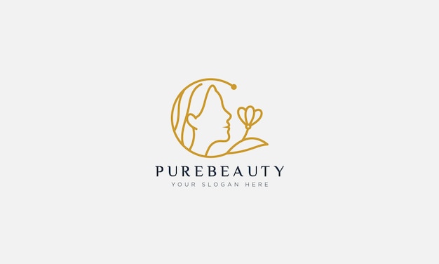 plantilla vectorial de diseño de logotipo de moda y belleza