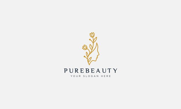 plantilla vectorial de diseño de logotipo de moda y belleza