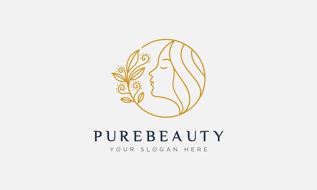 plantilla vectorial de diseño de logotipo de moda y belleza