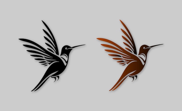 Vector plantilla vectorial de diseño de logotipo moderno de colibrí