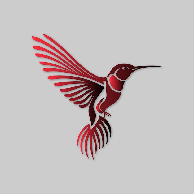 Vector plantilla vectorial de diseño de logotipo moderno de colibrí