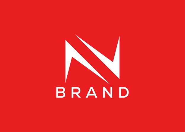 Plantilla vectorial de diseño de logotipo moderno de la letra N