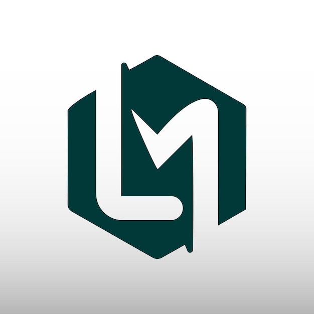 Vector plantilla vectorial de diseño de logotipo moderno de lm