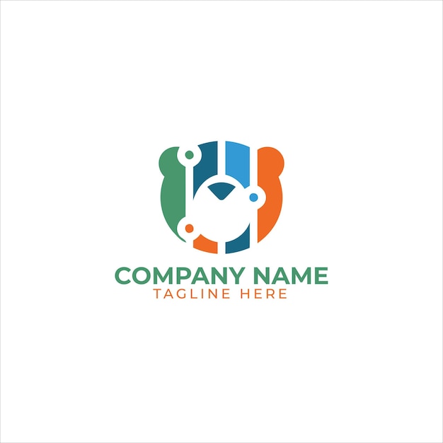 plantilla vectorial de diseño de logotipo de mono fondo blanco