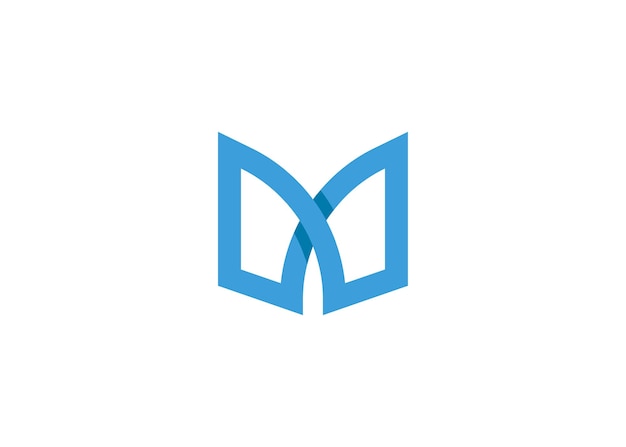 Plantilla vectorial de diseño de logotipo de monograma abstracto de la letra M