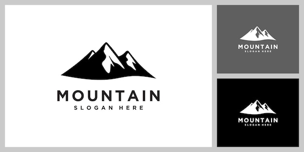 plantilla vectorial de diseño de logotipo de montaña