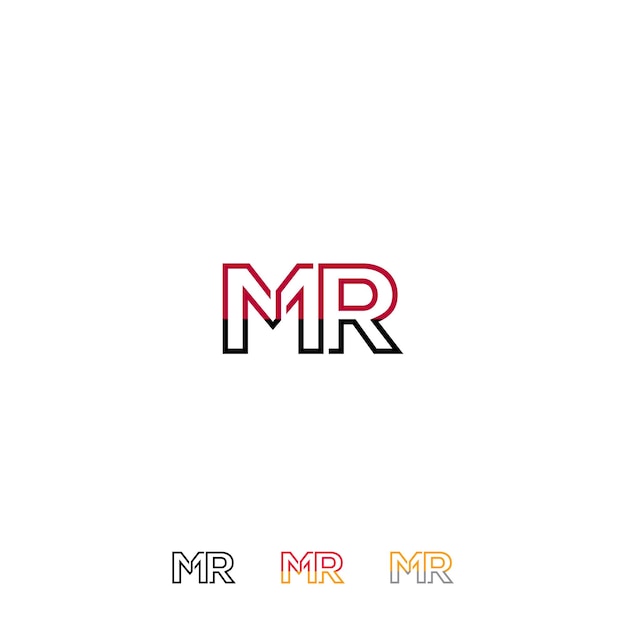 Plantilla vectorial de diseño de logotipo de mr letter logo mr