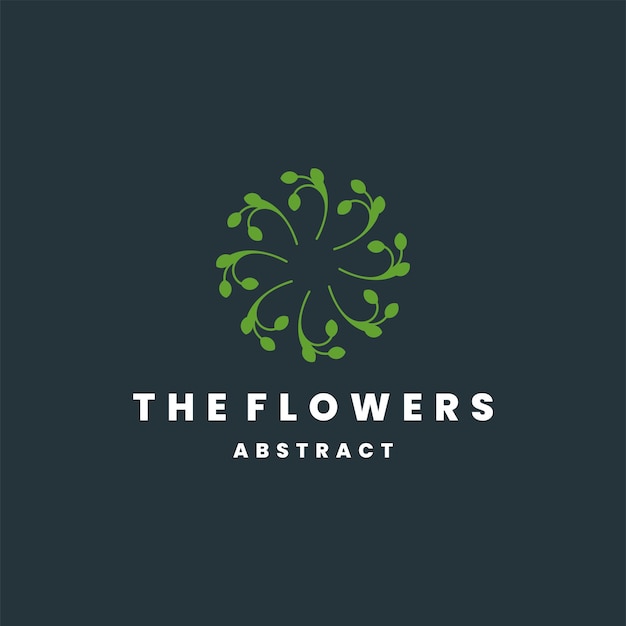 plantilla vectorial de diseño de logotipo de negocios de flores