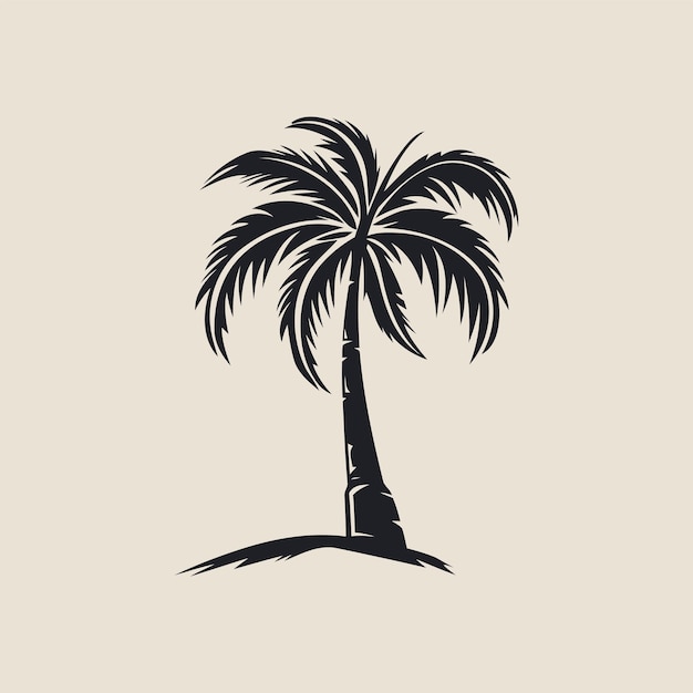 Plantilla vectorial de diseño del logotipo de la palmera