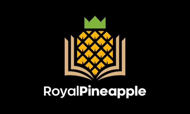 Plantilla vectorial de diseño de logotipo de piña