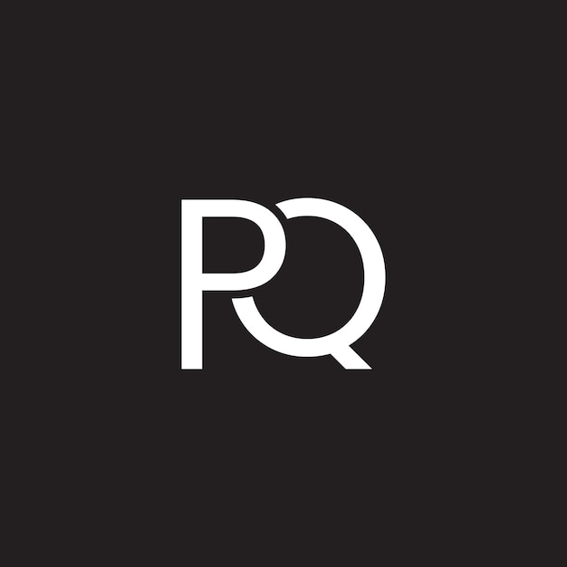 Plantilla vectorial de diseño del logotipo de PQ