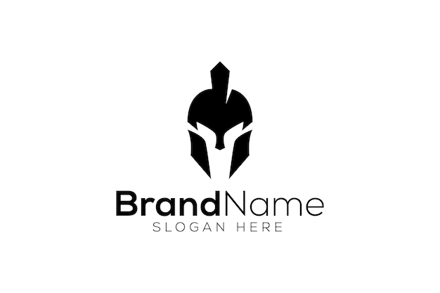 plantilla vectorial de diseño del logotipo profesional de Spartan Helmet Warrior