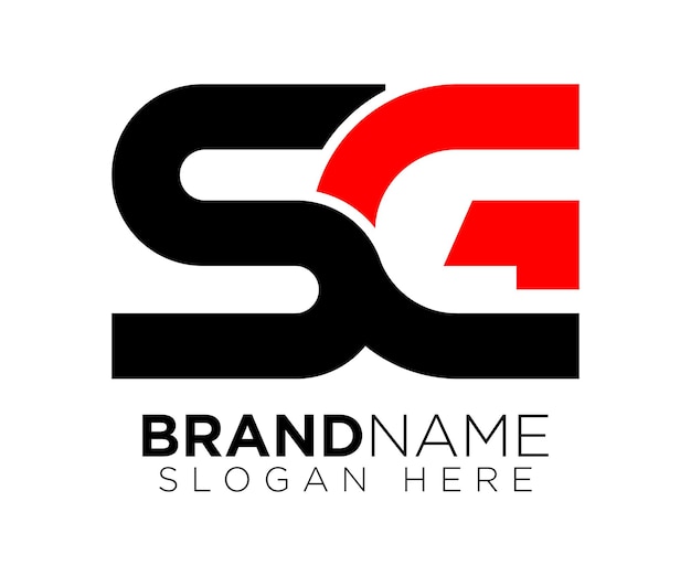 plantilla vectorial de diseño del logotipo S G
