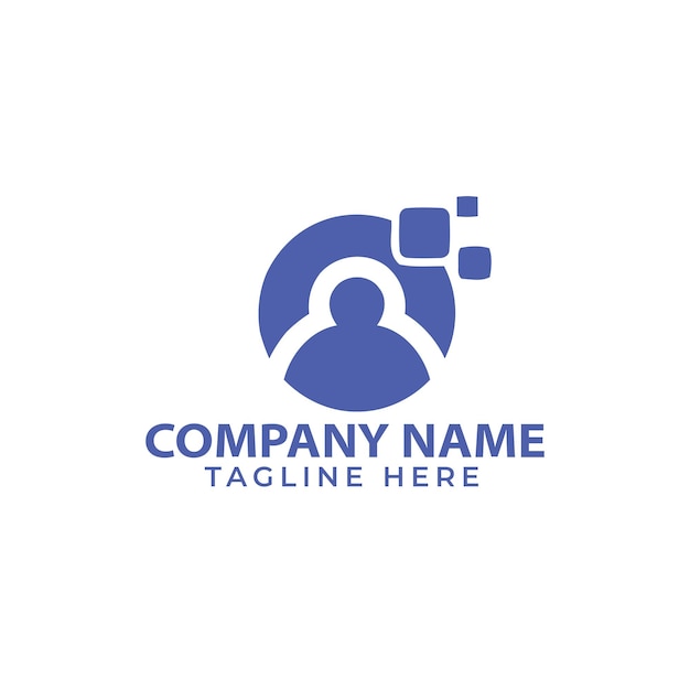 Plantilla vectorial de diseño de logotipo de seguridad en línea de Internet cibernético