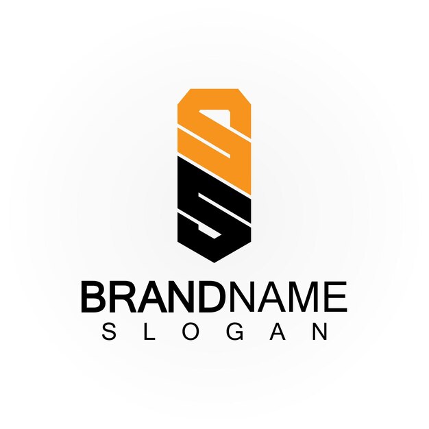Plantilla vectorial de diseño de logotipo SS de letras iniciales