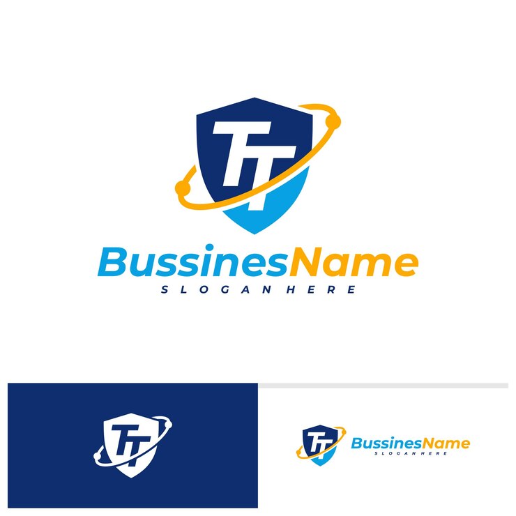 Vector plantilla vectorial de diseño de logotipo t shield inicial conceptos creativos de diseño de logotipo t