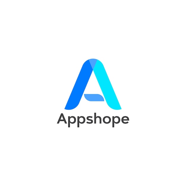 plantilla vectorial de diseño de logotipo de la tienda de aplicaciones