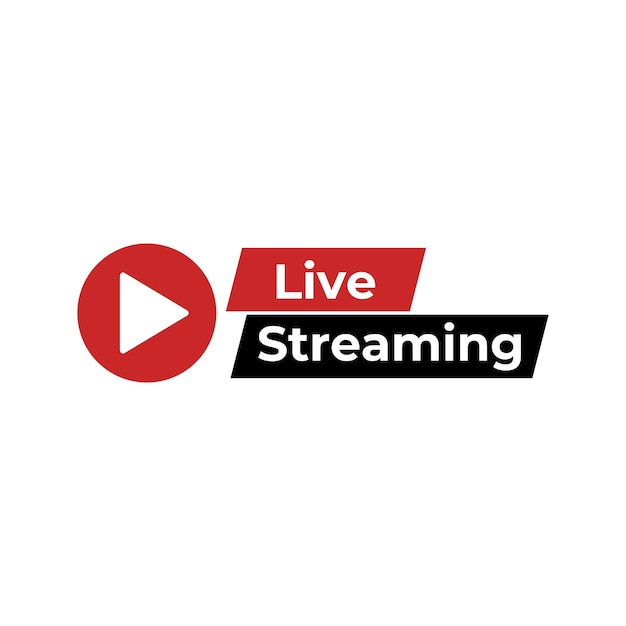 plantilla vectorial de diseño de logotipo de transmisión en vivo