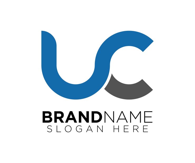 Vector plantilla vectorial de diseño del logotipo u de c