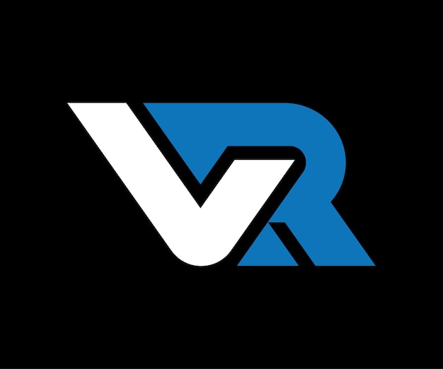 plantilla vectorial de diseño del logotipo V R