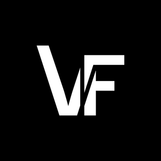 Plantilla vectorial de diseño de logotipo VF