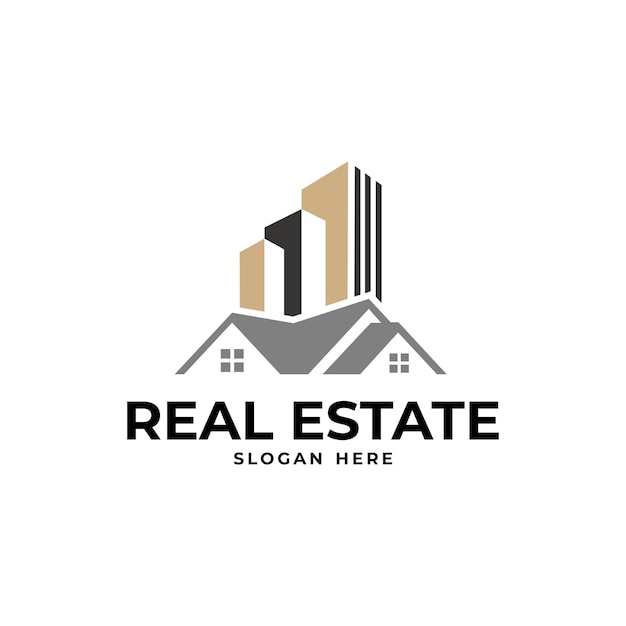 plantilla vectorial de diseño de logotipo de vivienda inmobiliaria