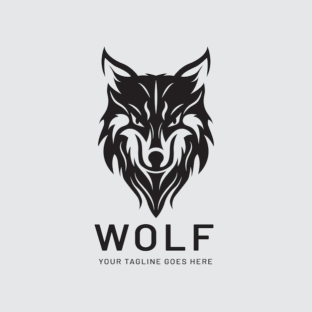 La plantilla vectorial de diseño del logotipo de Wolf
