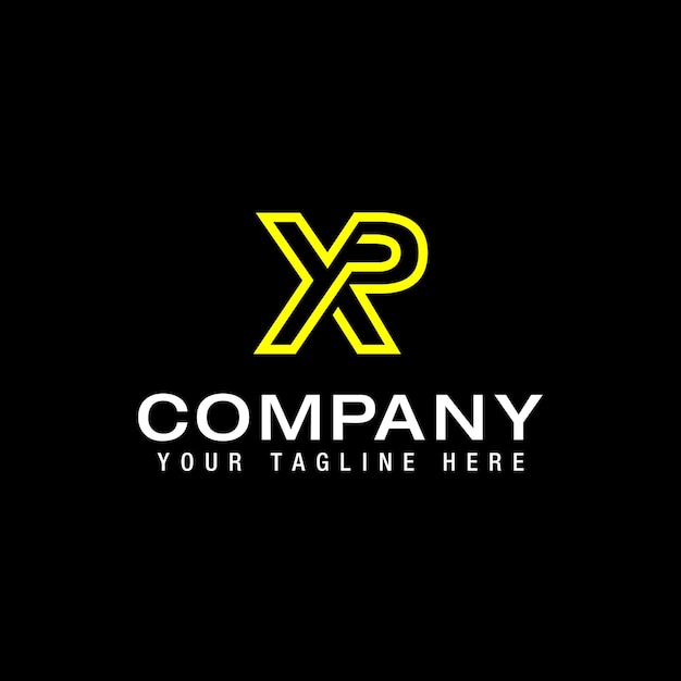 Plantilla vectorial de diseño de logotipo XP PX de letras creativas Diseño de logotipo XP de letras iniciales