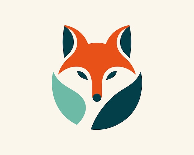 plantilla vectorial de diseño de logotipo de zorro colorido