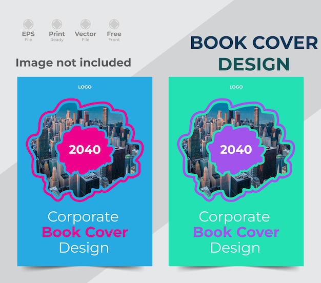 Plantilla vectorial de diseño de portadas de libros corporativos